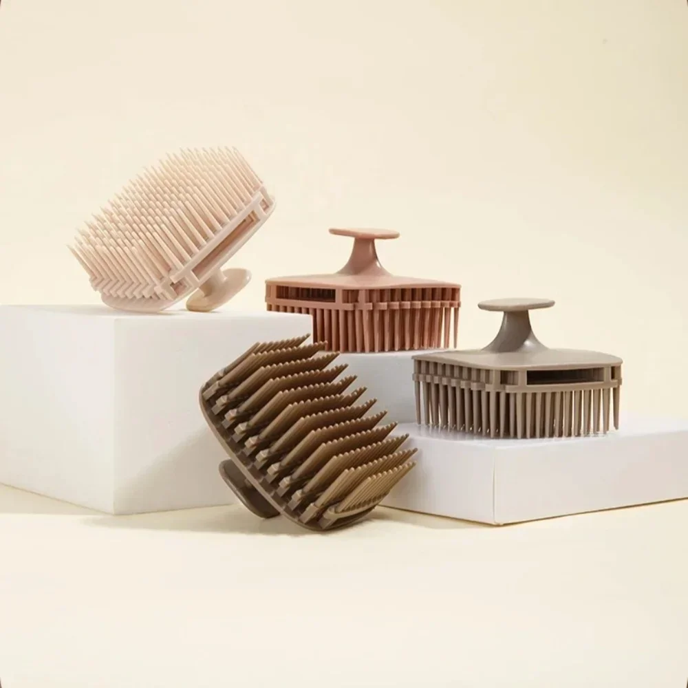 Hair Care Dandruff - 부드러운 실리콘 소재의 두피 마사지 브러시,