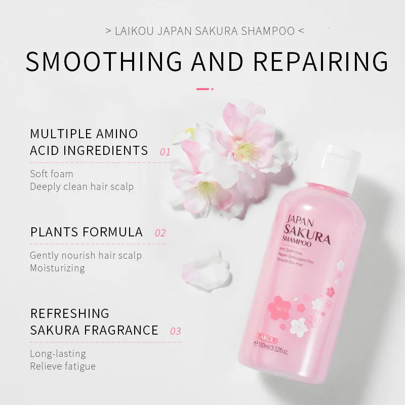 LAIKOU 일본 사쿠라 샴푸 수리 손상된 모발 모이스 - Hair Care Dandruff 리뷰 및 가격