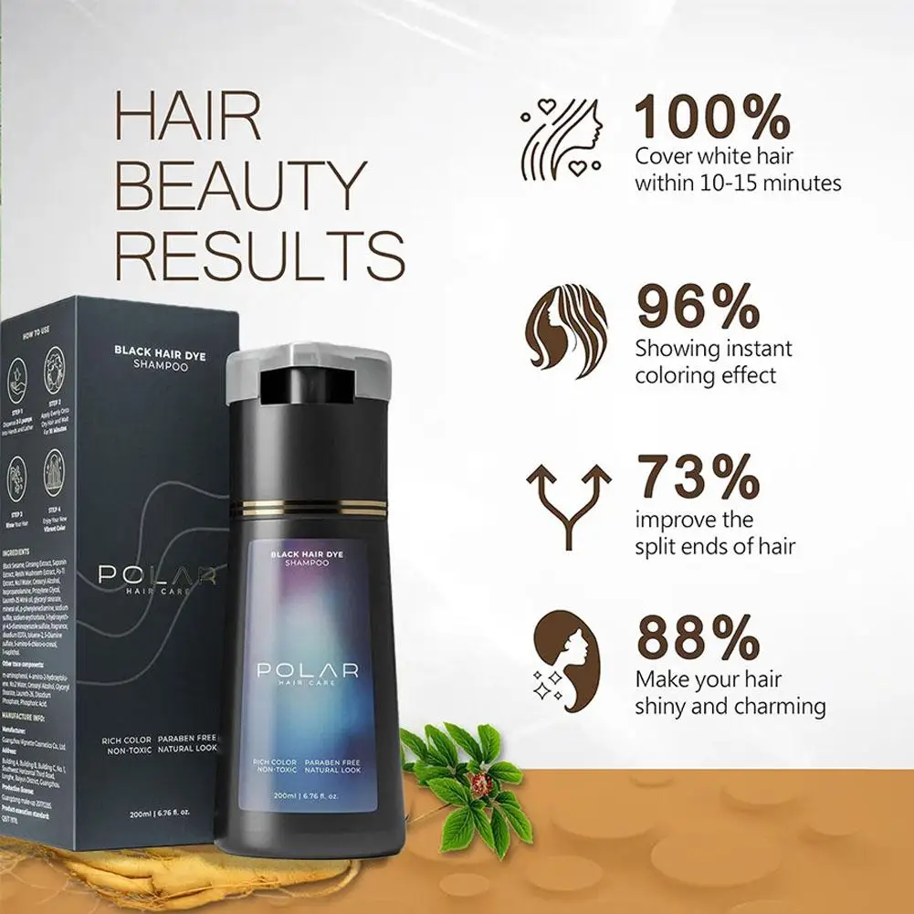 200ml 헤어 염색 샴푸, 남녀 모두에게 적합한 빠른 - Hair Care Natural Ingredients 리뷰 및 가격