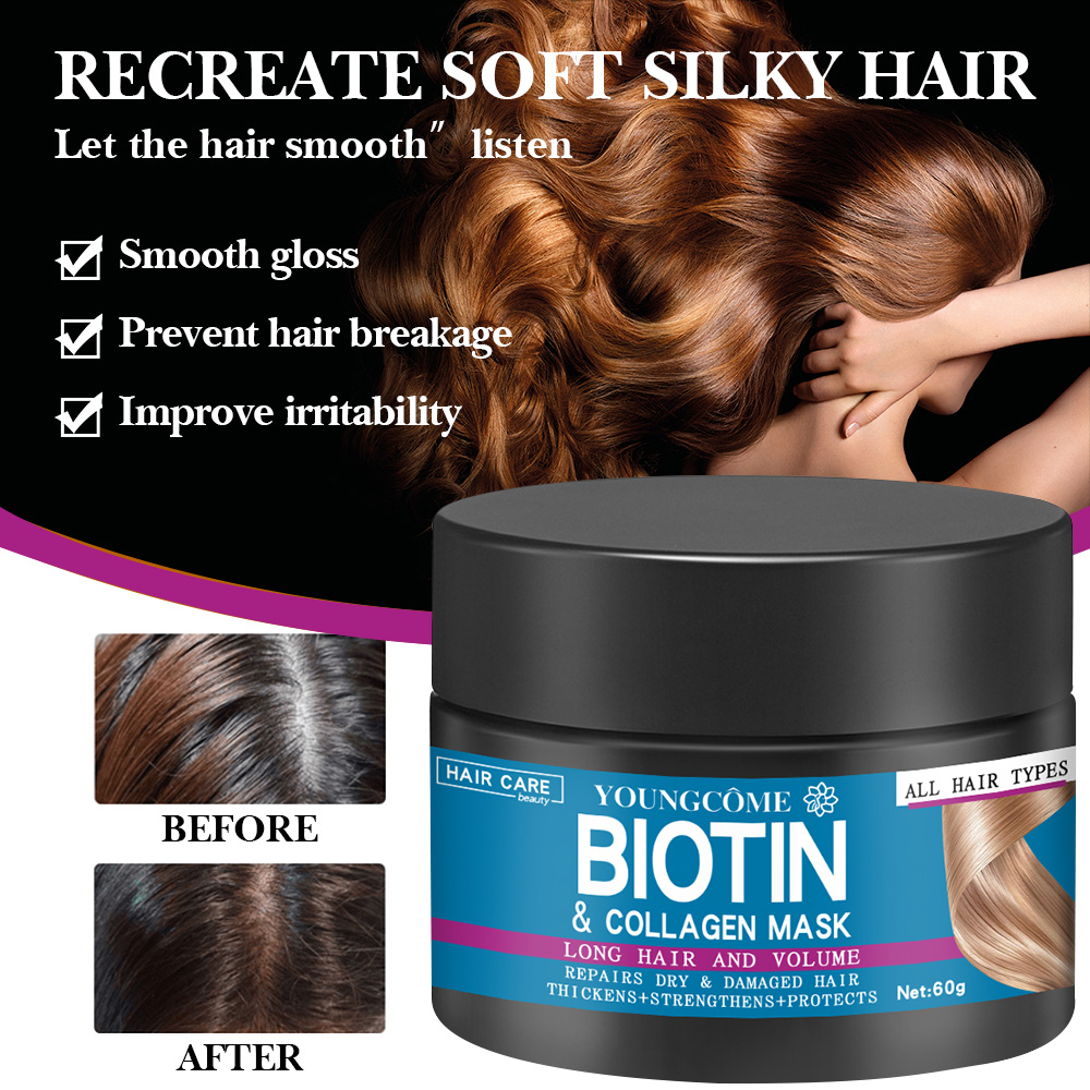 헤어 리페어 헤어 마스크 비오틴 콜라겐 케라틴 트리트먼 - Hair Care Products 리뷰 및 가격